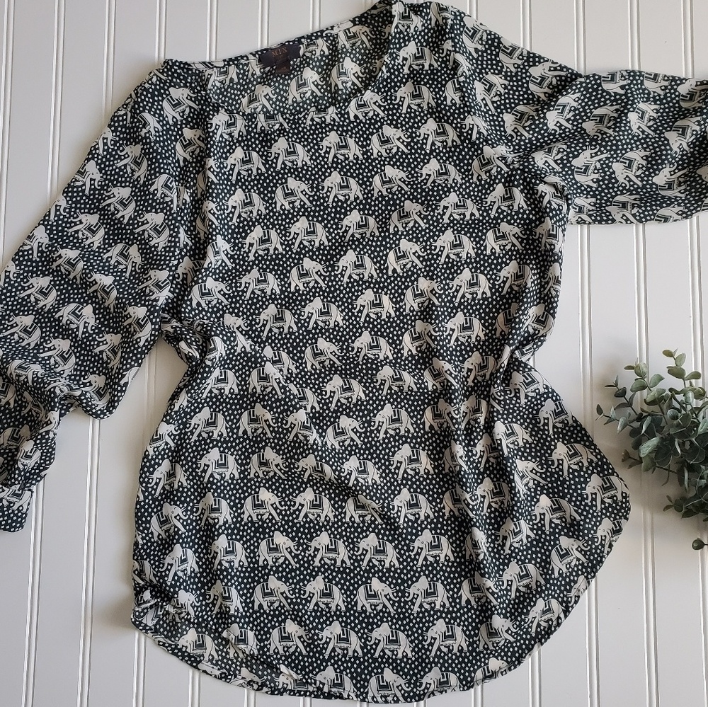 Elephant print blouse